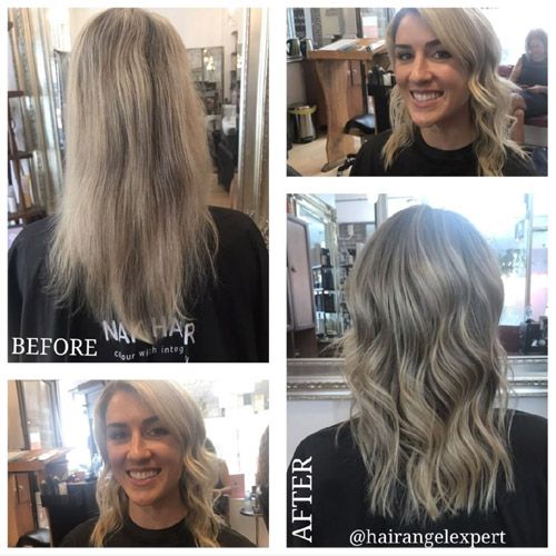 Before After photos Sydney Balmain Rozelle Glebe Drummoyne good top best hair salons studios hairdressers client reviews testimonials results Hair Angel blonde hair balayage specialists precision cutting bridal styling colouring.