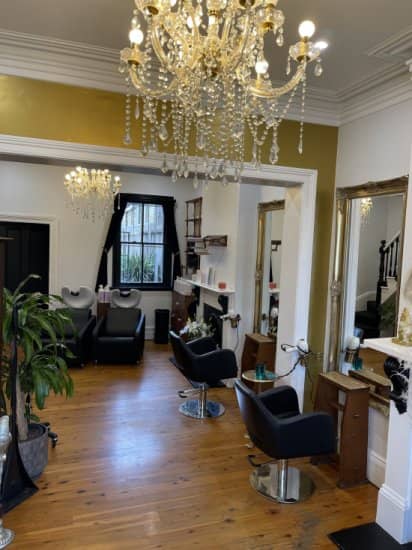 Photo inside Hair Angel women's hairdressing salon in Balmain inner west Sydney 2021 - best hairdressers top blonde hair colourists stylists specialists in balayage highlights color corrections precision haircuts bridal styling