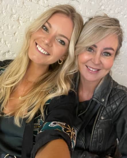 Australian hairdressers Tearne and Deb Bradshaw and client; stylists at the hairdressing salon Hair Angel; Darling St Balmain; previous location of Rozelle, inner west Sydney.